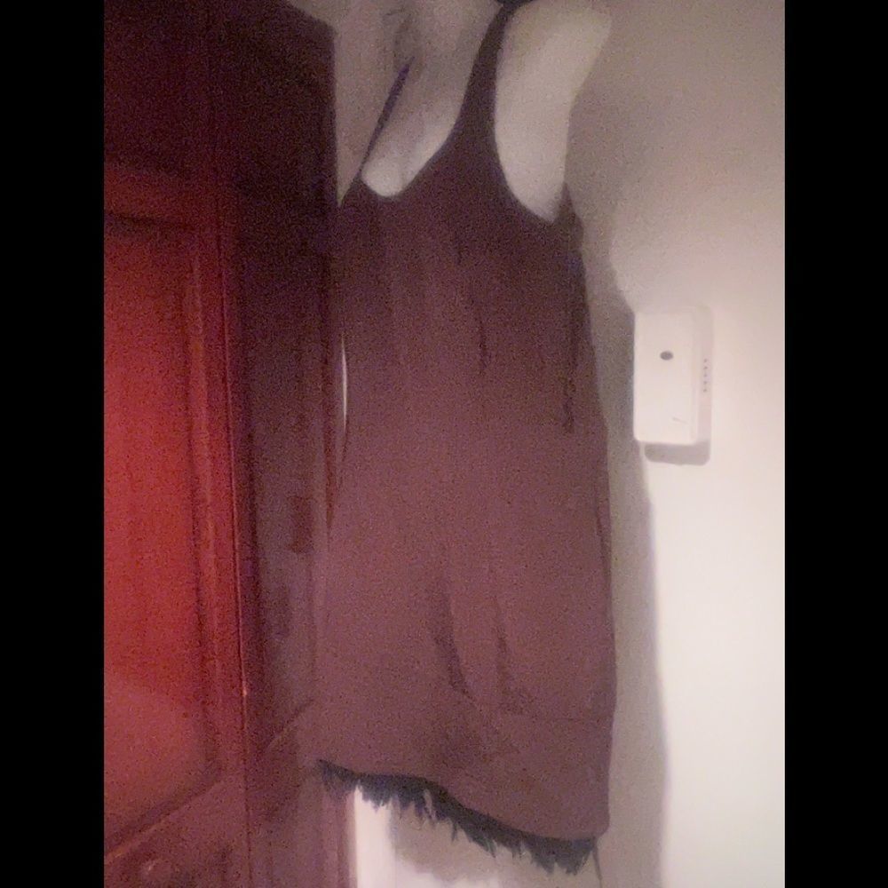 jay godfrey brown sexy dress black feather bottom